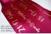 SHOULDER SASH - Front & Back print - Personalised custom print satin ribbon 